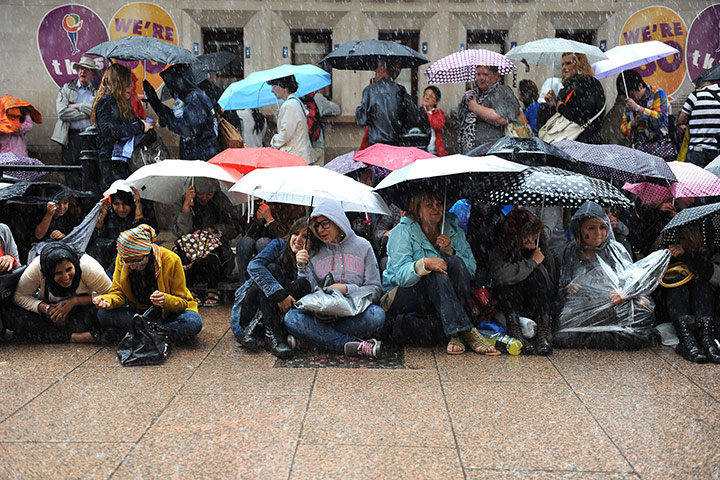 Summer 2011: London: Harry Potter fans wait for the premiere of Harry Potter 