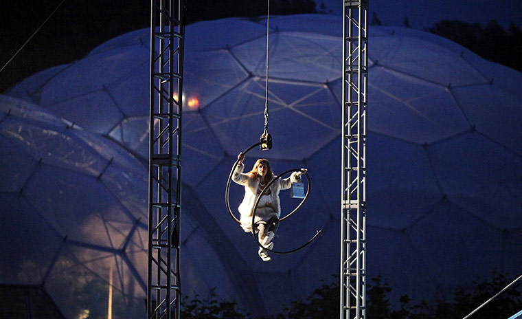 24 Hours : St Austell, England: NoFit State Circus perform at the Eden Project