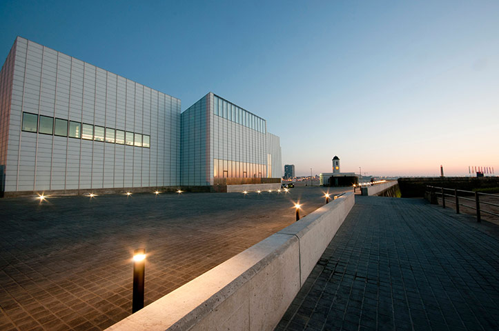 New museums: The exterior of the Turner Contemporary gallery at night