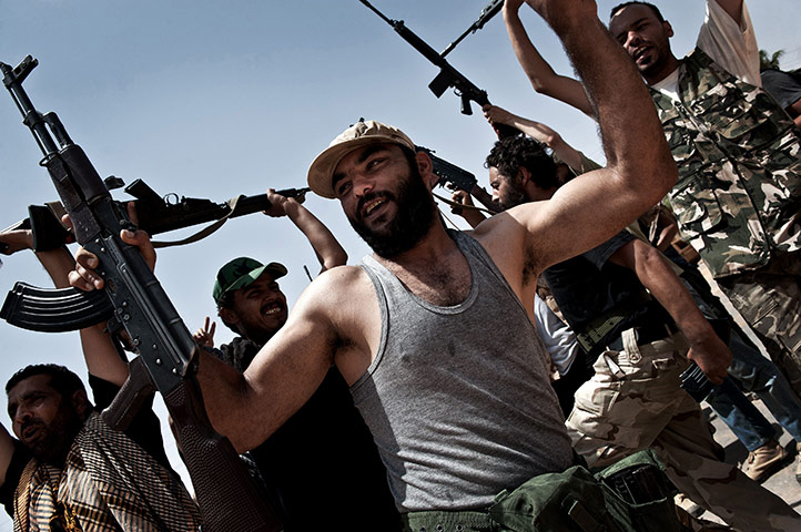 24 hours in pictures: Rebels celebrate after taking Bir Ghanam, Libya