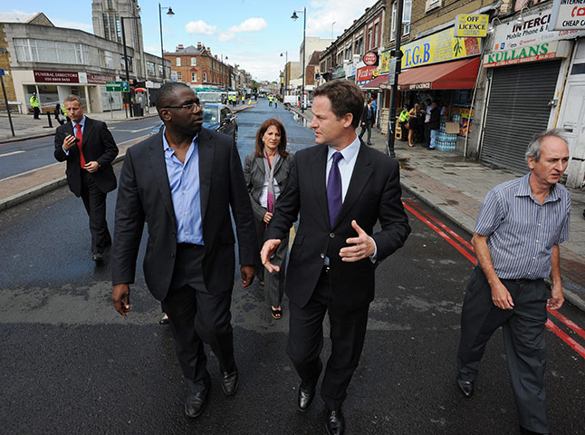London Riots: Nick Clegg visits Tottenham after the riots