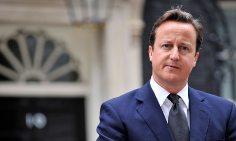 David Cameron outside No 10 on 9 August 2011.