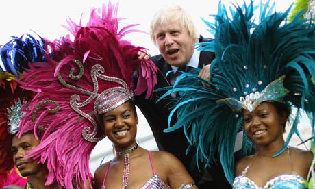 Mayor Of London Boris Johnson Meets Notting Hill Carnival Dancers