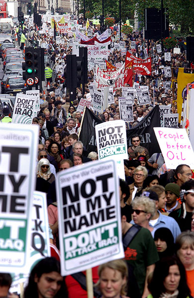 10 best: Anti-war demonstration in central London