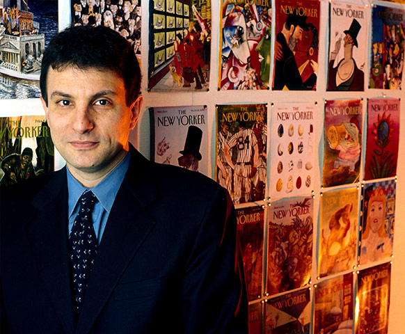 10 best: Editor David Remnick Poses For A Portrait This Year 2000 Against A Back