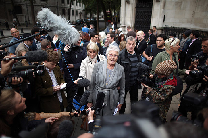 24 hours in pictures: London, UK: Vanessa Redgrave speaks to reporters