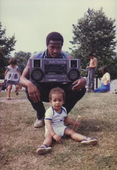 Vintage: young boy and father in battersea park by Andy