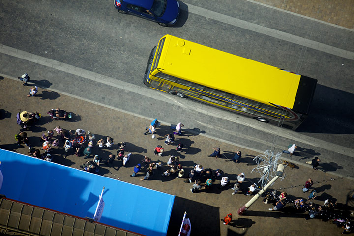 Blackpool Tower: People queue to enter