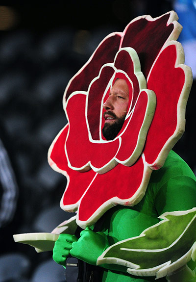 Argentina v England 2: England rugby fan in fancy dress