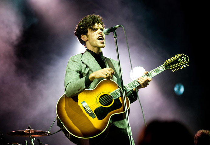 Bestival day 3: Charlie Fink of Noah and the Whale performs on the main stage 