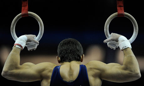 Gymnast on the rings