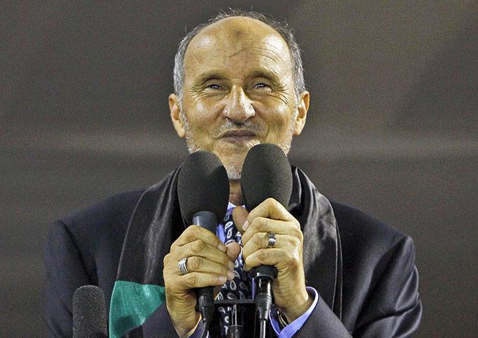 Tripoli celebration rally: Libyan Transitional National Council chairman Mustafa Abdel Jalil