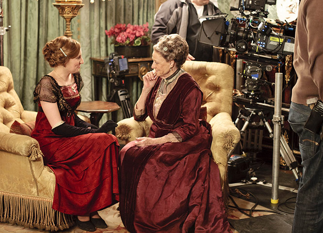 Downton Abbey series 2: Laura Carmichael as Edith and Maggie Smith as Violet
