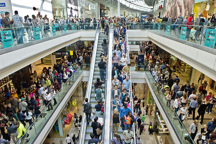Westfield Stratford: Shoppers converge in their thousands on the Westfield Shopping Centre