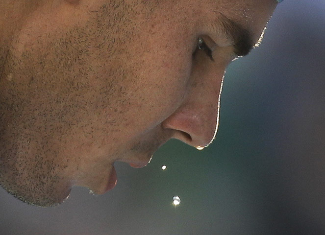 US Open final: Rafael Nadal reacts during the 2011 US Open men's final