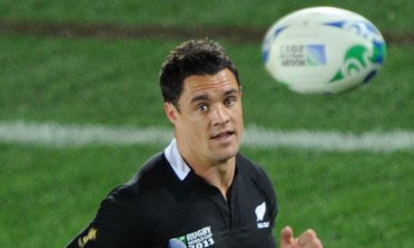 The All Blacks flyhalf Dan Carter will miss Thursday's Rugby World Cup game