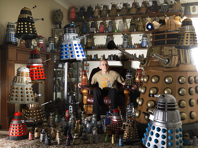 Guinness world records: Rob Hull from Doncaster, UK, owner of the largest collection of Daleks
