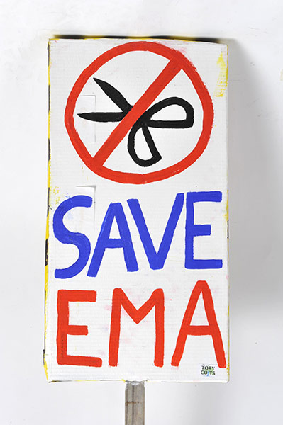 TUC placards exhibition: TUC placards on display at Turner Contemporary, Margate