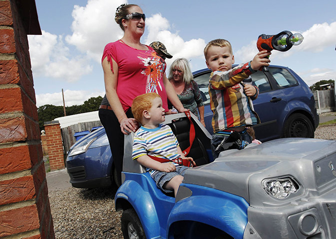 24 hours in pictures: Billericay, UK: Traveller children play at Dale Farm
