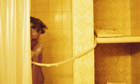 answering phone in shower 