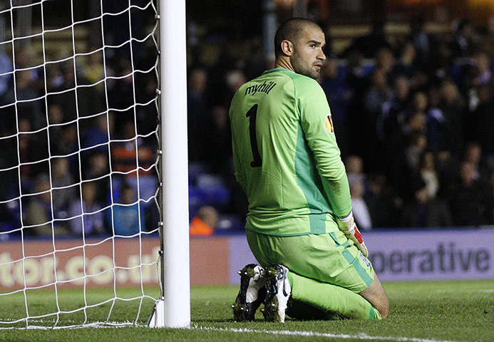 Europa League: Birmingham City's keeper Boaz Myhill after Braga's third goal goes in