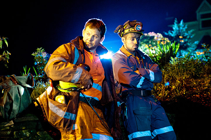 Wales miners: Rescue worker rest during operation to release trapped miners