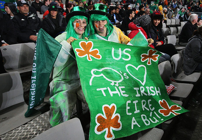 Australia v Ireland: All Blacks fans support Ireland in their match against Australia