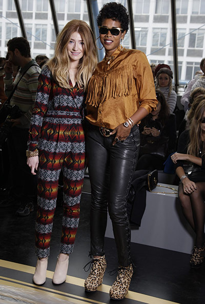 London Fashion week : Nicola Roberts and Kelis at the Topshop Unique show