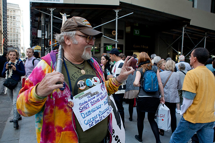 Wall Street protest: Anti-capitalist protestors in New York