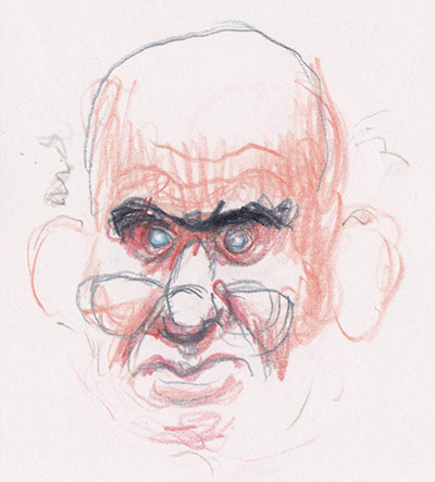 Steve Bell caricatures: Business Secretary Vince Cable the Steve Bell treatment