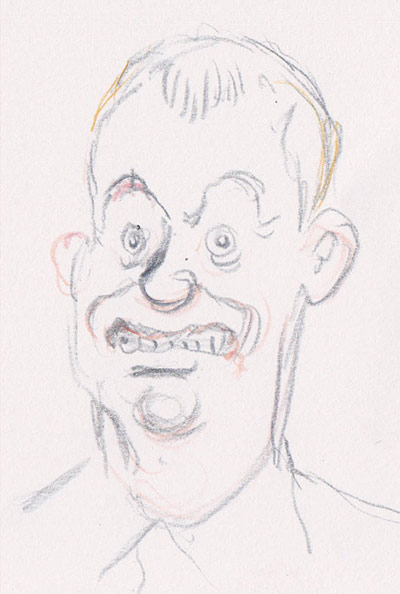 Steve Bell caricatures: Tim Farron sketch