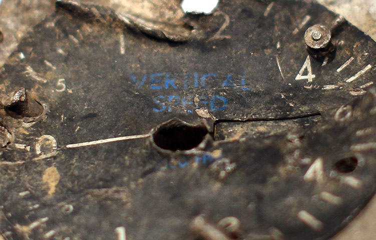 September 11 exhibition: A flight speed indicator from United Flight 93
