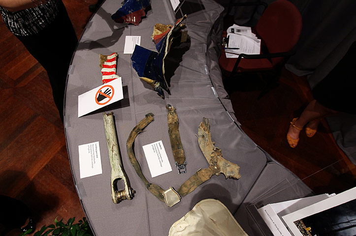 September 11 exhibition: Seatbelts and other items from United Flight 93