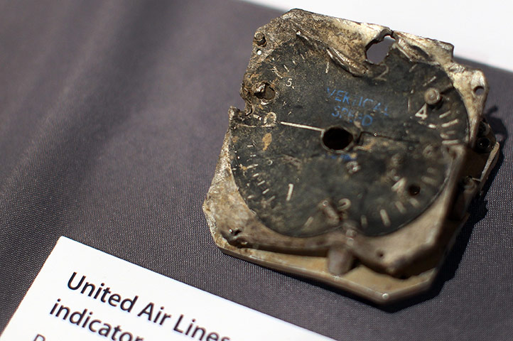 September 11 exhibition: A flight speed indicator from United Flight 93