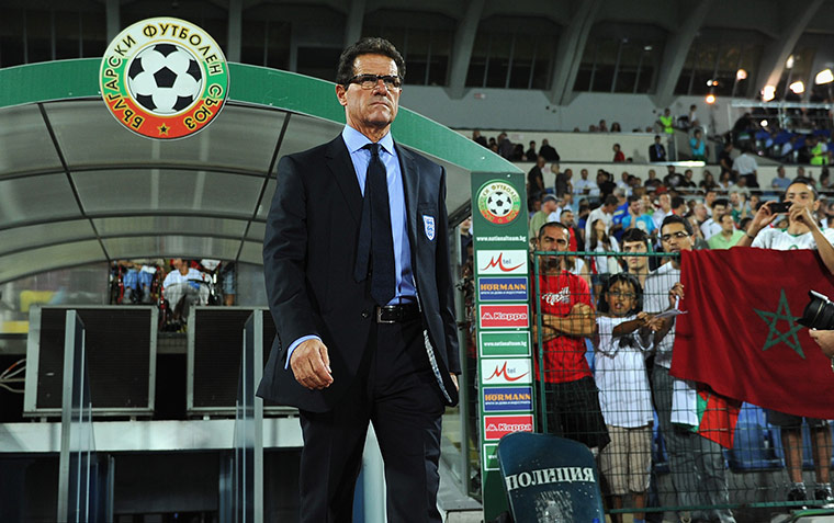 Bulgaria v England: England manager Fabio Capello emerges from the tunnel against Bulgaria