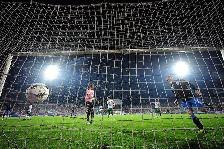 Bulgaria v England: Wayne Rooney scores his second and England's third against Bulgaria