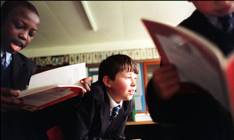 Boys reading Shakespeare