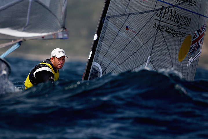 Team GB 2012 Sailors: Ben Ainslie during a Finn Class race at the Weymouth & Portland Regatta