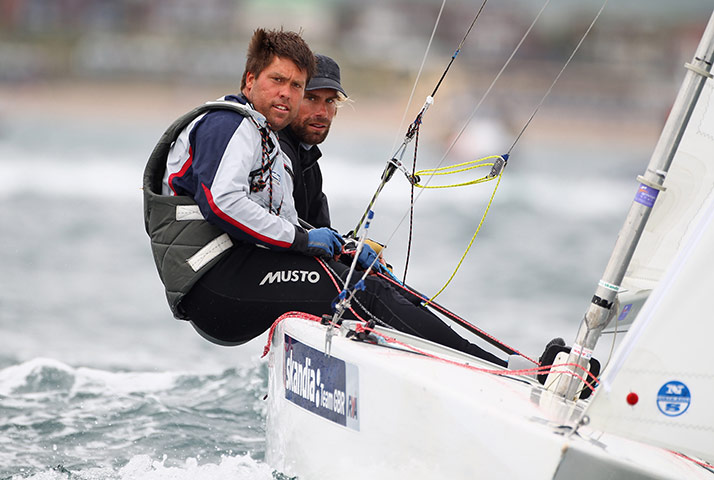 Team GB 2012 Sailors: Andrew Simpson & Iain Percy at the Weymouth & Portland Regatta