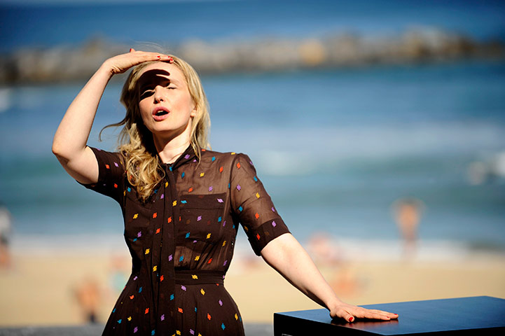 24 hours in pictures: Julie Delpy shields her eyes at the 59th San Sebastian Film Festival