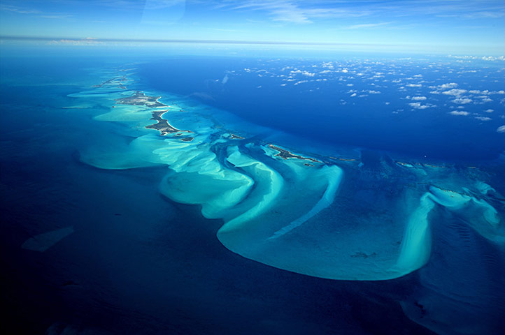 The Sea: An aerial view of Exuma 