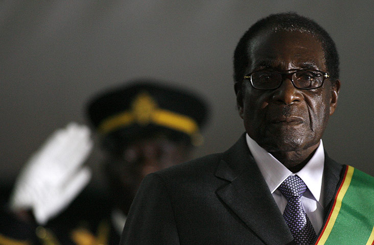 Robert Mugabe: June 2008:  Zimbabwean President Robert Mugabe is sworn in for a sixth term