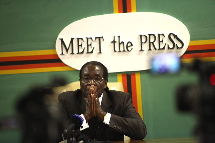 Robert Mugabe: March 2010: Robert Mugabe, at a Meet the Press session in Harare