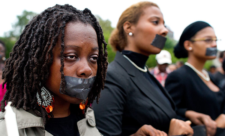 troy davis execution: Students from Howard University protest