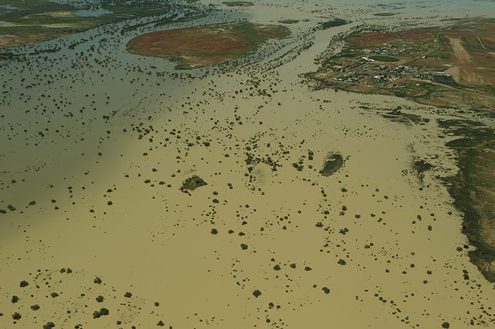 Week in Business: The flooded Diamantina River around Birdsville Australia