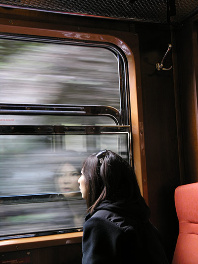 In pictures: mirror: passenger on a train in Norway