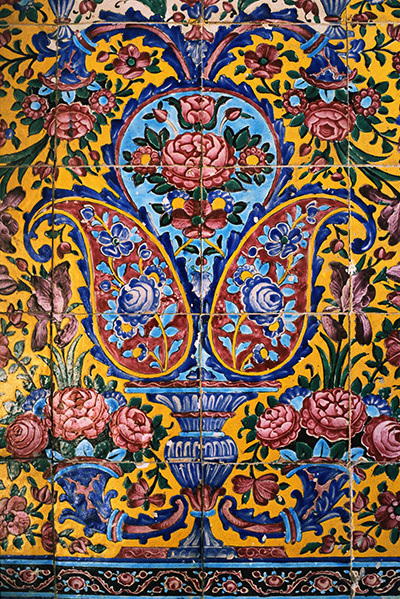 Paisley gallery: Floral Tilework at the Masjid-e Nasir-ol-Molk