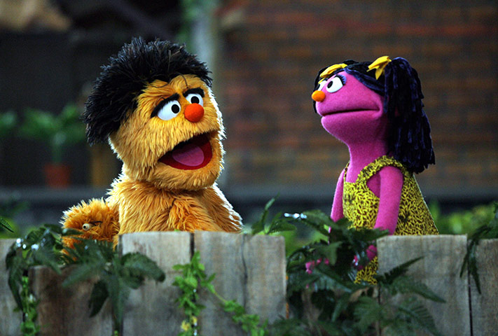 Jim Henson: Two characters of 'Jalan Sesama', the Indonesian version of Sesame Street