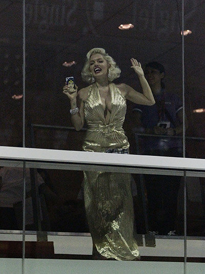 Singapore Grand Prix: A guest watches the Singapore Formula One Grand Prix