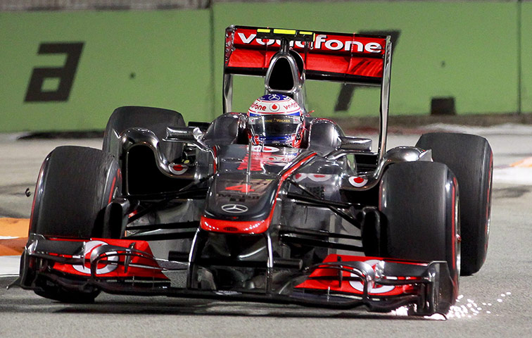 Singapore Grand Prix: Jenson Button during the Singapore Grand Prix